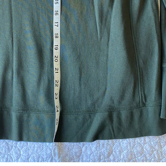 Sweaty Betty After Class Long Line Sweatshirt Green Oversized Size XS Thumbholes - Picture 5 of 8